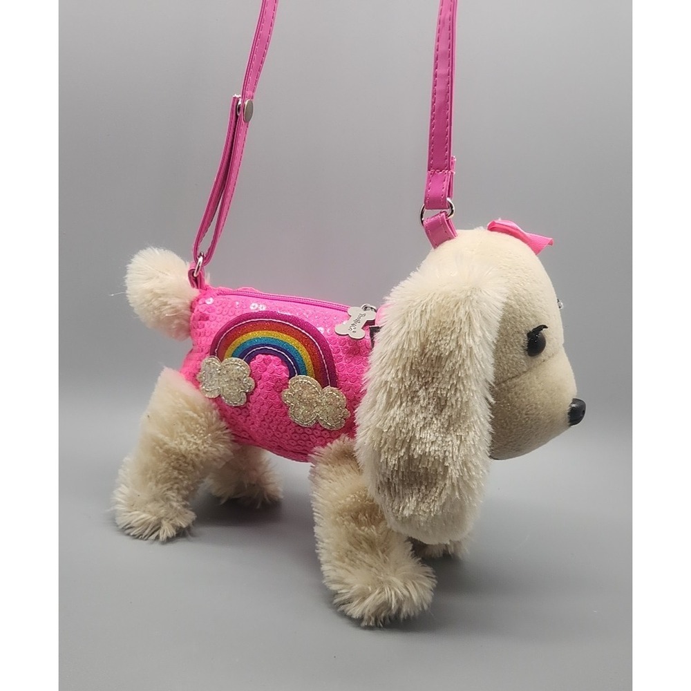 Poochie & Co. Child's Plush Lizzie the Beagle Purse - Rainbow Cloud